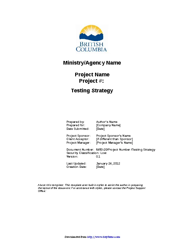 Test Strategy Template 2 PDFSimpli