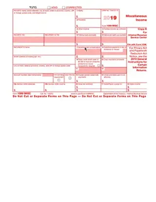 Forms 2019 1099-MISC Form