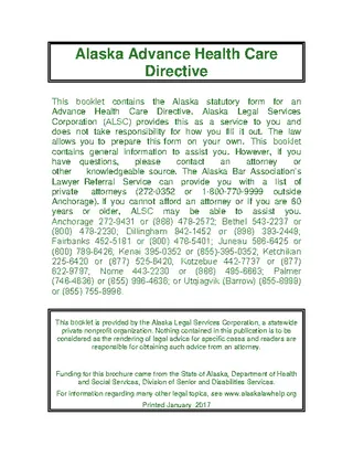 Forms Alaska Advance Directive Medical Poa Form