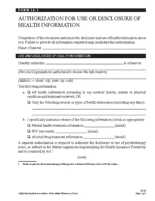 Forms California Hipaa Medical Release Form