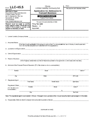 Illinois Application For Admission