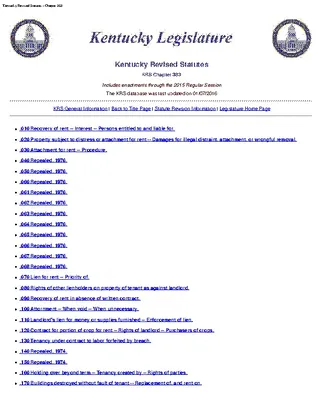 Kentucky Revised Statutes Chapter 383