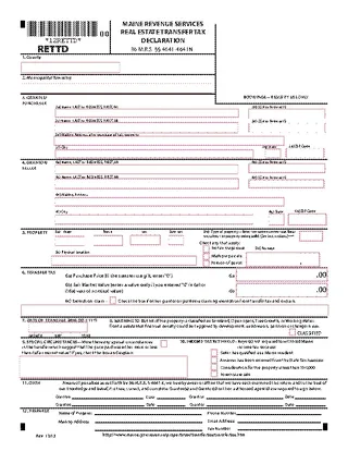 Forms Maine Real Estate Transfer Tax Form
