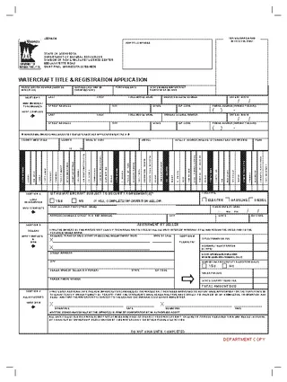 Minnesota Watercraft Title And Registration Application