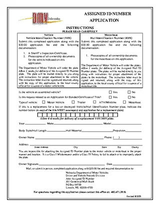 Forms Nebraska Assigned Number Id Application