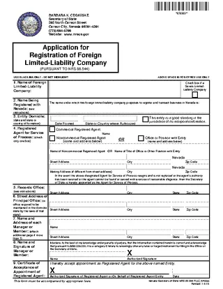 Nevada Application For Registration