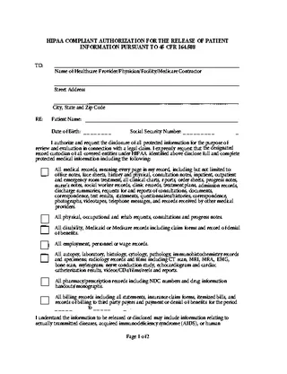 New Jersey Hipaa Release Form