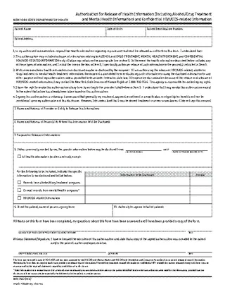 New York Hipaa Medical Release Form
