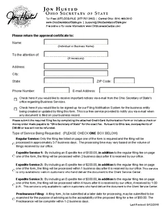 Forms Ohio Registration Of A Foreign Llc