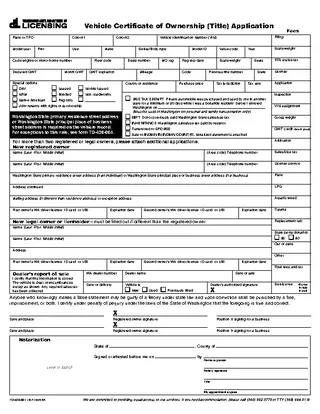 Forms Vehicle Certificate Of Ownership Title Application 420 001