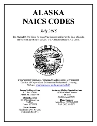Forms Alaska Naics Codes