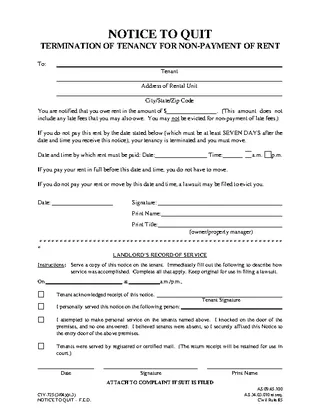 Forms Alaska Notice To Quit Nonpayment Of Rent Form Civ 725