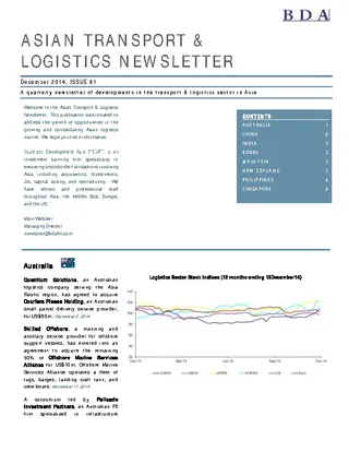 Forms Asian Transport And Logistics Newsletter