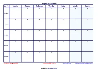 Forms August 2017 Calendar 2