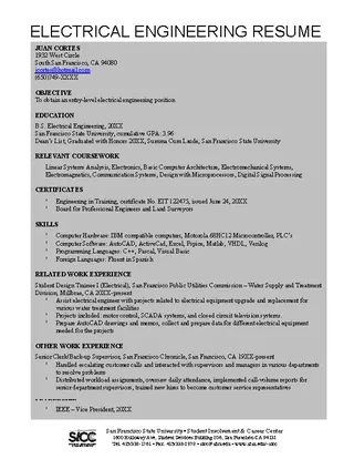 Autocad Electrical Engineer Resume