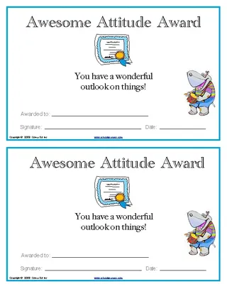 Forms Awesome Attitude Award