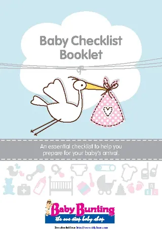Forms Baby Checklist Booklet
