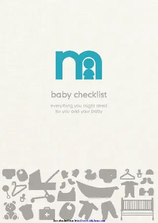 Forms Baby Checklist