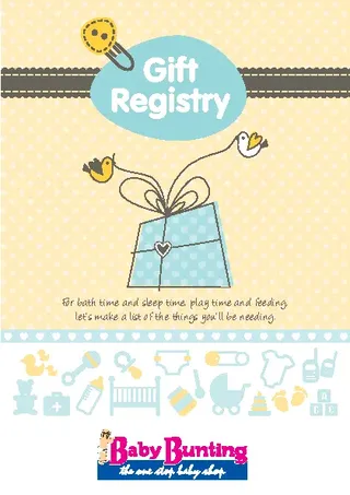Forms Baby Gift Registry Checklist