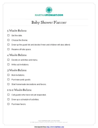 Forms Baby Shower Planner 2