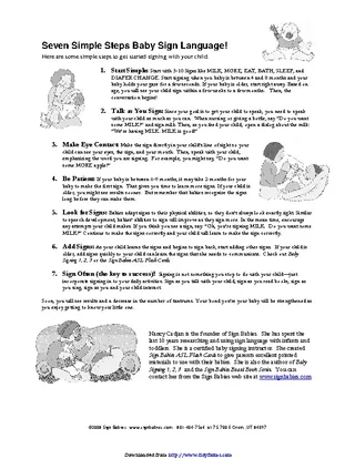 Forms Baby Sign Language Chart 2
