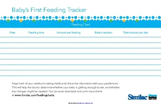 Forms Babys First Feeding Tracker