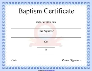 Baptism Certificate 1