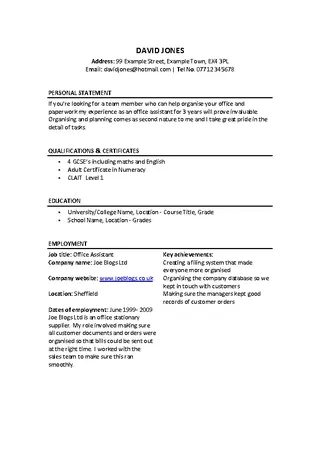 Forms Basic Cv Template