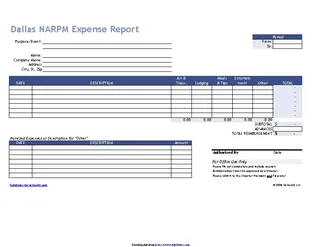 Basic Expense Report Template