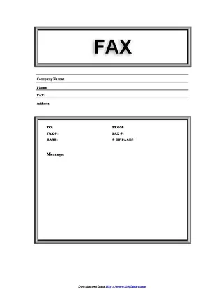 Basic Fax Cover Sheet 2
