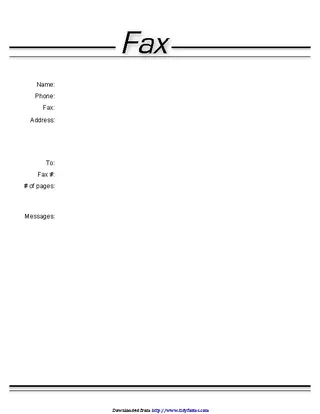 Basic Fax Cover Sheet 3