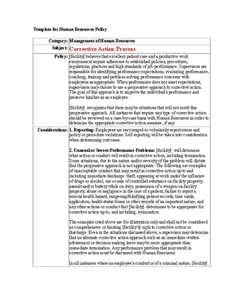 Forms Basic Hr Policy Template