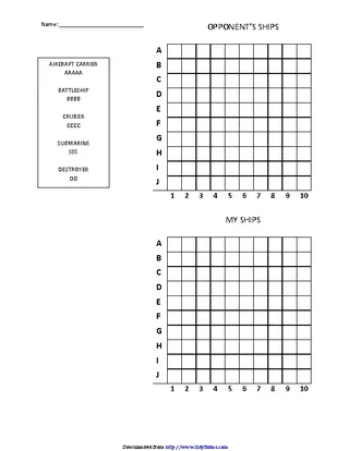 Forms Battleship Game Template Walle