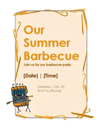 Forms Bbq Party Invitation Template