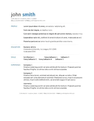 Forms Best Model Resume Template
