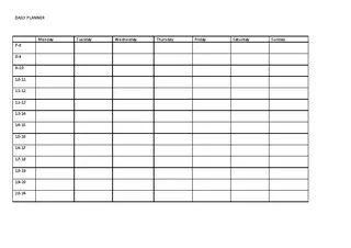 Forms Best Printable Daily Planner Example
