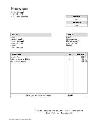 Forms Billing Invoice