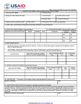 Bio Data Form