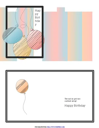 Forms Birthday Card Template 1