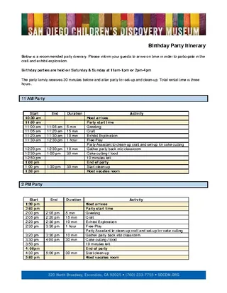 Forms birthday-party-itinerary-template-1