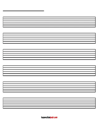 Forms Blank Guitar Tab Sheet