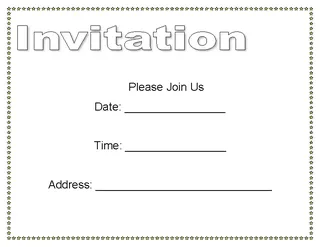 Forms Blank Invitation Template Free