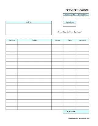 Blank Invoice Template 2