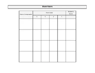 Forms Blank Rubric