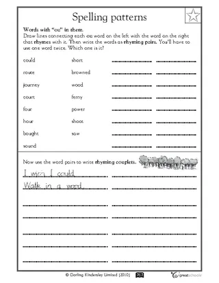 Forms Blank Spelling Pattern Common Core Sheet