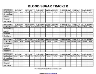 Forms Blood Sugar Tracker