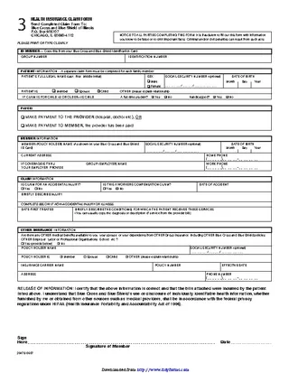 Forms Blue Cross Blue Shield Association Medical Claim Form 2