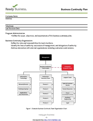 Forms Business Continuity Plan Template 1