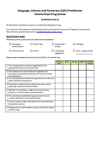 Forms Business Evaluation Survey Template