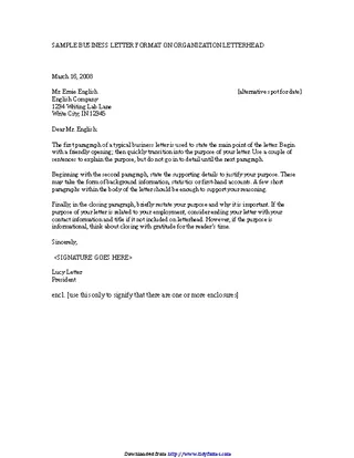Forms Business Letter Template 2